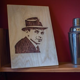 Handmade Wooden Portrait of Frank Sinatra