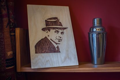 Handmade Wooden Portrait of Frank Sinatra