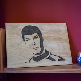 Handmade Wooden picture of Mr Spock