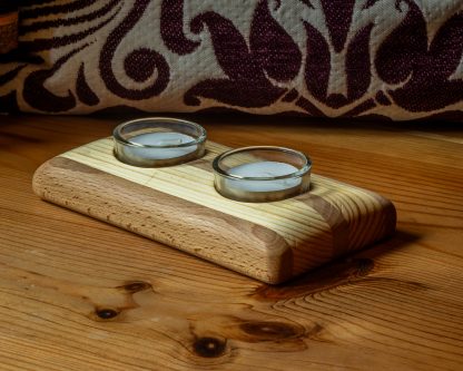Handmade Two Candle Soap-Bar Tealight Holder