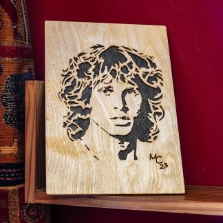 Jim Morrison handmade wooden portrait